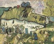 Vincent Van Gogh Farmhouse with Two Figures (nn04) oil on canvas